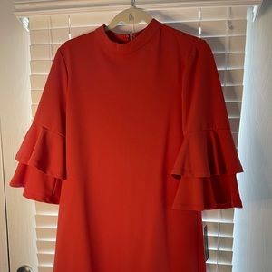 Sharagano coral dress